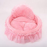 Cute Princess mascota cama Bow-Tie Lace Cat Dog Bed - BESTMASCOTA.COM