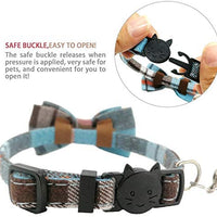 KUDES - Juego de 2 collares para gato con pajarita y campana para gatitos y algunos cachorros, ajustable de 7.8 a 10.5 pulgadas - BESTMASCOTA.COM