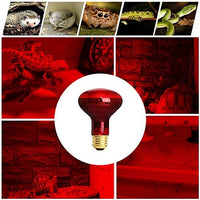 OMAYKEY - Bombillas de calor por infrarrojos, 75 W, 2 unidades, luz roja, para calentamiento de cristal, para lagarto, serpiente, camaleón, dragón, acuario, reptiles, y anfibios - BESTMASCOTA.COM