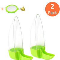 Jmxu's Bird Feeder and Drinker Set, Clear Plastic Seed &Water Dispenser, 7 Days Capacity, Fits Most Cage, Automatic Feeding for Parrot Parakeets Canaries Finches Budgie (2 Pack) - BESTMASCOTA.COM