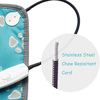 EACHON Heating Pad for Dogs Cats Electric Heated Pet Beds Warming Pet Mats Adjustable Safety Waterproof Chew Resistant Steel Cord wifh Free pet Comb (S Gray) - BESTMASCOTA.COM