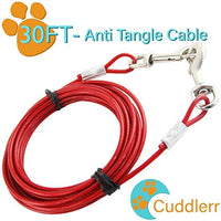 Petey's Pet Products - Cable de amarre para perros, 16 pulgadas, chapado en cromo, antióxido, ideal para acampar o el jardín, apto para arnés, correa y accesorios de cadena - BESTMASCOTA.COM