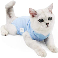 Coppthinktu - Traje de recuperación de gatos para heridas abdominales o enfermedades de la piel, transpirable E-Collar Alternativa para gatos y perros, después de cirugía desgaste anti lamer heridas - BESTMASCOTA.COM