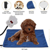 Popsky - Almohadillas de calentamiento para mascotas para perros y gatos, alfombrilla eléctrica de calentamiento para mascotas con cable resistente a las masticaciones y cubierta suave extraíble, ajuste de temperatura de 7 niveles ajustable para mascotas, - BESTMASCOTA.COM