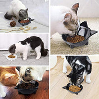 Cuencos de comida para gatos antideslizantes, cuencos dobles para comida de mascotas y agua, cuencos elevados para cachorros, cuencos para aliviar el estrés, cuencos para mascotas, cuenco ancho para perros, gatos, conejos, (material de melamina seguro par - BESTMASCOTA.COM