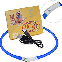 Collar LED para perro, recargable por USB, collar brillante para perro, cuello iluminado, mejora la seguridad y visibilidad de la mascota en la noche, 3 modos intermitentes, resistente al agua, collar iluminado para perros pequeños y medianos grandes - BESTMASCOTA.COM
