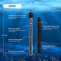 MQ - Calefactor de acuario sumergible con termostato automático, 200 W/300 W/500 W, calentador de tanque de peces con termómetro digital LCD, a prueba de roturas y explosiones - BESTMASCOTA.COM