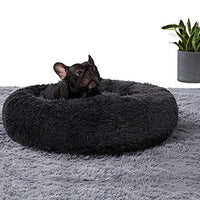 Cama redonda para perro ANWA, tamaño mediano, lavable, cama para perros pequeños, cama para perros de felpa - BESTMASCOTA.COM