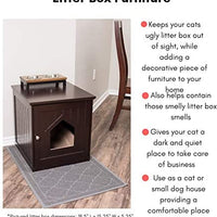 Casa para gatos decorativa y mesa auxiliar Internet's Best, casa para mascota de interior con cerramiento de caja de arena - BESTMASCOTA.COM