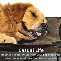 YEPHHO Cama plegable grande para mascotas, portátil, transpirable, de malla, para dormir, 46 pulgadas de largo - BESTMASCOTA.COM