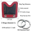 IVIA - Clips para etiquetas de perro, múltiples tamaños de acero inoxidable 304, clip rápido con anillos/fácil cambio de identificación para mascotas para collares y arneses. - BESTMASCOTA.COM