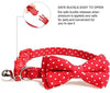 CHUKCHI Cat Collar Breakaway with Cute Bow Tie and Bell for Kitty and Some Puppies (red+Black) (red+Black) - BESTMASCOTA.COM