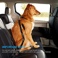 URPOWER Cinturón de seguridad para perro, 2 unidades, cinturón de seguridad ajustable para mascotas, cinturón de seguridad para vehículos, nailon, resistente, elástico y duradero, cinturón de asiento de coche para perros, gatos y mascotas - BESTMASCOTA.COM