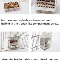 Old Tjikko - Comedero automático para loros, sin ensuciar, para pájaros, jaula, accesorios para Budgerigar, Canario, Cockatiel, Finch, Parakeet, Seed Food Container - BESTMASCOTA.COM