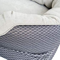 Cama ortopédica gris para perros BarksBar Snuggly Sleeper con espuma ortopédica estriada, cojín con borde acolchado de almohadón extra cómodo y base antideslizante - BESTMASCOTA.COM