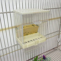 Nbhbj Alimentador automático de Pájaros, Alimentador de Pájaros Sin Mave, Accesorios de Jaula para Bolsa, Canario, Cocatiel, Finch, Parakeet Semillas Alimentos Contenedor - BESTMASCOTA.COM