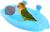 QBLEEV - Bañera con espejo, accesorio de ducha para pájaros y pájaros, para colgar en la jaula de baño, para pájaros pequeños - BESTMASCOTA.COM