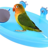 QBLEEV - Bañera con espejo, accesorio de ducha para pájaros y pájaros, para colgar en la jaula de baño, para pájaros pequeños - BESTMASCOTA.COM