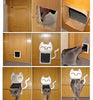 Uheng - Tapa magnética grande para puerta de gato con 4 cierres para gatitos y perros pequeños, ventanilla interior de pared, impermeable, tamaño de solapa de 6.5 x 6.5 in, color blanco - BESTMASCOTA.COM