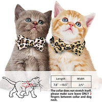 KUDES - Juego de 2 collares para gatos con corbata de lazo y campana para gatos y otros perros pequeños, ajustables de 7.9 – 10.5 in - BESTMASCOTA.COM