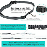 Tuff Mutt, Correa para perros, manos libres, para correr, caminar, senderismo, correa con mango doble durable, costura reflectante, 4 pies de largo, cinto ajustable en la cintura (hasta 42 pulgadas de cintura) - BESTMASCOTA.COM