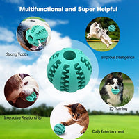 Idepet Pelota de juguete para perro, no tóxica, resistente a mordidas, pelota de juguete para mascotas, perros, cachorros, gatos, alimentador de comida para mascotas, masticar, limpieza de dientes, juego de pelotas de ejercicio, 2 unidades, azul y verde - BESTMASCOTA.COM