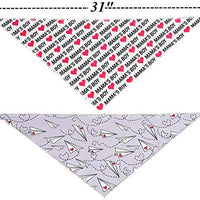 BoomBone Dog Valentines Day Bandana 2 Pac,Triangle Bibs Pet Scarf for Medium and Large Dogs - BESTMASCOTA.COM