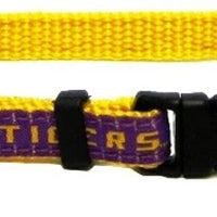 LSU Tigers Nylon gato collar con Bell (NCAA oficial por Mascotas Primera) una talla para todos - BESTMASCOTA.COM