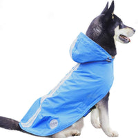 Chubasquero para perros de Nourse Chowsining para perros medianos, grandes y con capucha, para perro, poncho de lluvia, impermeables, color azul y gris - BESTMASCOTA.COM