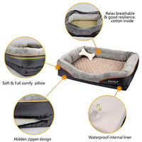 Cama ortopédica de espuma viscoelástica para perro JOYELF, con funda extraíble lavable y juguete de chirridor como regalo - BESTMASCOTA.COM