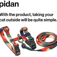 pidan - Juego de arnés y correa para gato a prueba de fugas, chaleco ajustable para gato con clip de metal, correa de 3.9 ft, ajuste cómodo para mascotas, gatitos, conejos, animales pequeños - BESTMASCOTA.COM