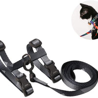 pidan - Juego de arnés y correa para gato a prueba de fugas, chaleco ajustable para gato con clip de metal, correa de 3.9 ft, ajuste cómodo para mascotas, gatitos, conejos, animales pequeños - BESTMASCOTA.COM