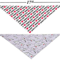 BoomBone Dog Valentines Day Bandana 2 Pac,Triangle Bibs Pet Scarf for Medium and Large Dogs - BESTMASCOTA.COM