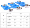 Hubulk - Cuencos para perros, 2 cuencos de acero inoxidable con alfombrilla de silicona antideslizante antiderrames + cuencos de agua y alimentos para alimentar perros pequeños, medianos, grandes, gatos, cachorros - BESTMASCOTA.COM