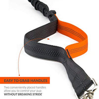 Tuff Mutt, Correa para perros, manos libres, para correr, caminar, senderismo, correa con mango doble durable, costura reflectante, 4 pies de largo, cinto ajustable en la cintura (hasta 42 pulgadas de cintura) - BESTMASCOTA.COM