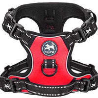 PoyPet 2019 - Arnés para perro con 4 hebillas a presión, reflectante con 2 ganchos delanteros y traseros y un mango de fácil control [no necesita pasar por encima de la cabeza del perro] - BESTMASCOTA.COM