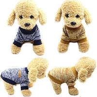 Satinior - 2 piezas de ropa para mascotas de invierno para cachorro clásico cálido abrigo de invierno para cachorro de punto ropa - BESTMASCOTA.COM