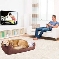 WILLNORN Cama para perros grandes con funda extraíble alfombrilla resistente al agua parte inferior y sofá cama lavable - BESTMASCOTA.COM