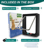 Success - Puertas para gatos grandes para puertas interiores y exteriores, XL para mascotas para gatos y perros grandes, 4 vías con cierre de solapa para puertas correderas, ventanas y paredes, marrón, tamaño exterior 11.0 x 9.8 in - BESTMASCOTA.COM