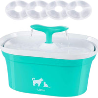Lictin Cat Fuente de agua para beber – Fuente de agua para mascotas para perro gato dispensador de agua 2,8 L con 2 W bajo consumo de energía y 4 piezas de filtros reemplazables, fuente de agua para mascotas para perros, gatos - BESTMASCOTA.COM