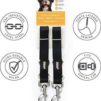 Cinturón de seguridad arnés, ajustable para mascota perro o gato arnés de seguridad de vehículo diseñado de friends forever - BESTMASCOTA.COM
