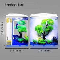 YCTECH kit de iniciación de acuario de 1,4 galones Betta Fish Tank Goldfish Tank con luz LED y bomba de filtro blanco y negro - BESTMASCOTA.COM