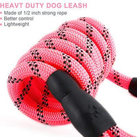 Toozey - Correa para perro de 4.9 ft, correa de cuerda con cómodo mango acolchado e hilos reflectantes, resistente correa trenzada para perros medianos y grandes - BESTMASCOTA.COM