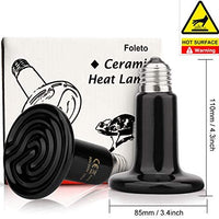 Foleto 2 Pack 80W 220V Ceramic Heat Lamp 100W Infrared Ceramic Heat Lamp Reptile Emitter Bulb for Pet Coop Heater， No Harm No Light, 24hr Heat Source … - BESTMASCOTA.COM