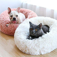 Neekor - Cama para perro o gato, suave, de felpa, para invierno, cálida, para dormir, redonda, mullida, para cachorros, perros y gatos, tamaño: pequeño/mediano/grande/extragrande - BESTMASCOTA.COM