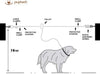 PUPTECK - Cable para perro de correr, 100 pies, pesado, con 10 pies de camino para perro de hasta 125 libras, color rojo - BESTMASCOTA.COM