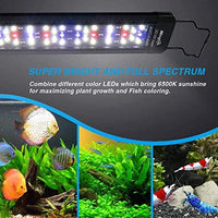 MingDak Luz LED para plantas de acuario, lámpara para tanque de peces, iluminación de espectro completo para acuario de agua dulce, luces LED combinadas de color blanco, azul, rojo - BESTMASCOTA.COM