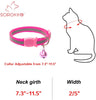 SCIROKKO - 6 collares reflectantes para gato con campana – diseño de hebilla de pescado ajustable y collar para gatito y cachorro - BESTMASCOTA.COM