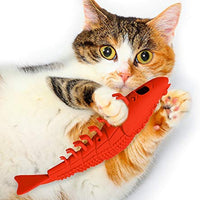 HETOO Cat Toys,Interactive Cat Toothbrush Catnip Chew Treat Toy for Kitten Kitty Cats Teeth Cleaning Dental Care,Crayfish Shape Pet Toy Cat - BESTMASCOTA.COM