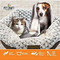 Pet Craft Supply Co. Espuma viscoelástica redonda lavable a máquina, cómoda y ultrasuave para todas las estaciones, cama para gatos y perros - BESTMASCOTA.COM
